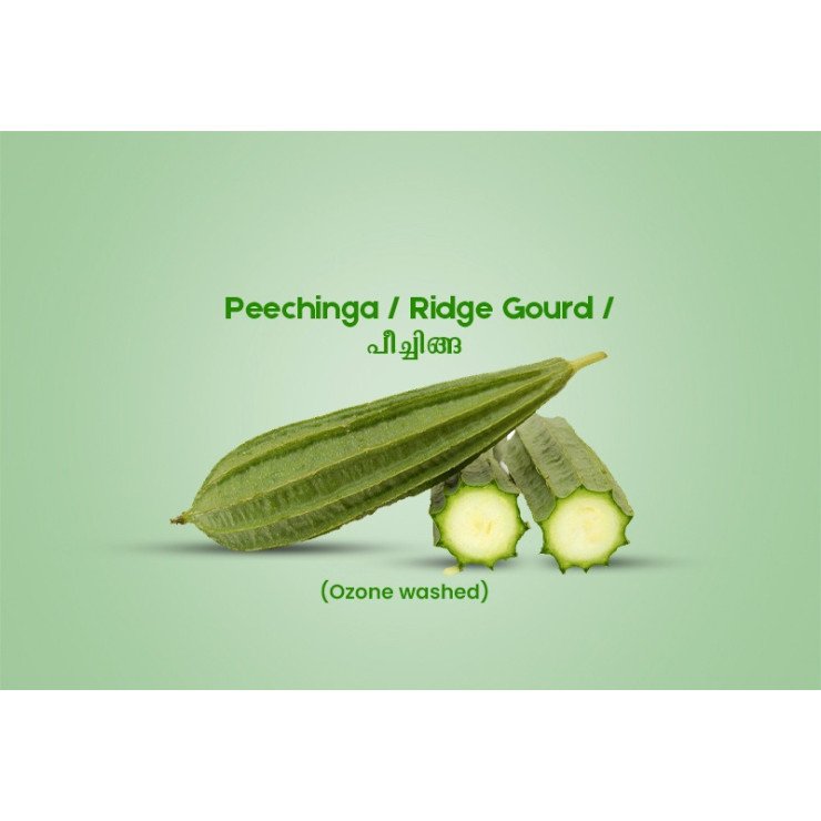 Peechinga / Ridge Gourd / പീച്ചിങ്ങ - 1.00 Kg ( Ozone washed )